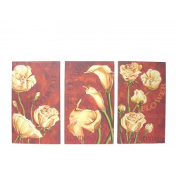 CUADRO LIENZO FLORES FONDO...