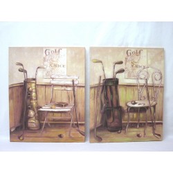 CUADRO LIENZO PALOS GOLF...