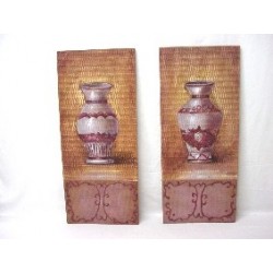 CUADRO LIENZO PIEL FLORERO...