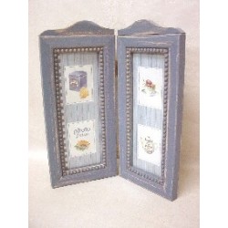 PORTAFOTOS MADERA AZUL...