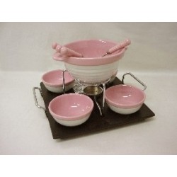FONDUE 4 PORCELANA REDONDA...