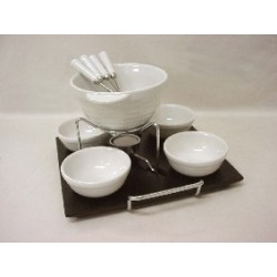 FONDUE 4 PORCELANA REDONDA...
