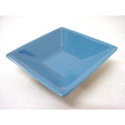 BANDEJA CON PIE PORCELANA AZUL