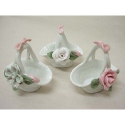 CESTA ASA FLOR CERAMICA...