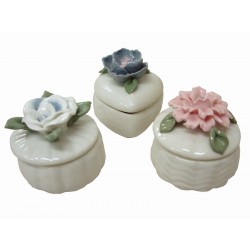 CAJA REDONDA FLOR CERAMICA...