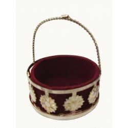 CESTA TERCIOPELO PLATEADA...