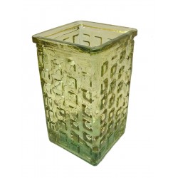 FLORERO CUADRADO BEIGE MEDIANO