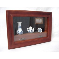 CUADRO MADERA RELIEVE JARRONES