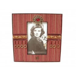 PORTAFOTOS TELA RAYAS ROJO...