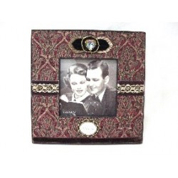 PORTAFOTOS TELA ROJO...