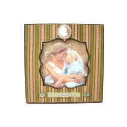 PORTAFOTOS TELA RAYAS VERDE...