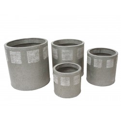 JUEGO 4 MACETEROS REDONDOS...