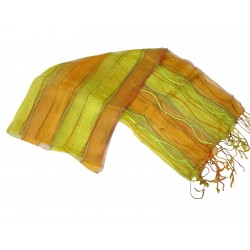 FULAR FLECOS SEDA VERDE...