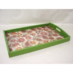 BANDEJA MADERA VERDE POLI...