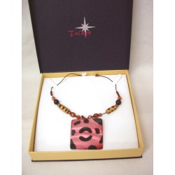 COLLAR CUADRADO GRANDE ROSA...