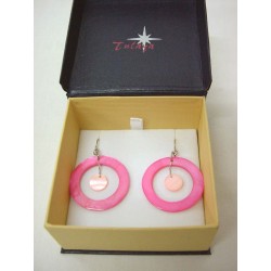 PENDIENTES AROS ROSA...
