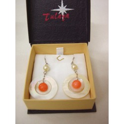 PENDIENTES REDONDOS NARANJA...