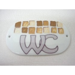 PLACA OVALADA BAÑO MOSAICO...