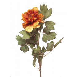 FLOR INDIVIDUAL PEONIA NARANJA