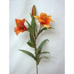 FLOR TRIPLE HOJAS LILIUM ROJA