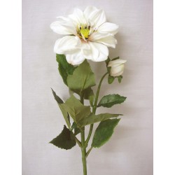 FLOR DOBLE HOJAS DALIA BLANCO