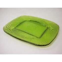 BANDEJA CRISTAL RAYAS VERDE...