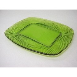 BANDEJA CRISTAL RAYAS VERDE...