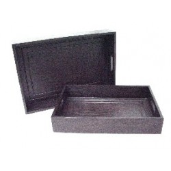 JUEGO 2 BANDEJAS MADERA...