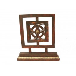 FIGURA CUADRADA SIMBOLO HOJAS