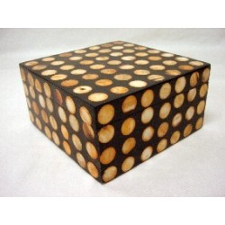 CAJA HUESO NEGRA CIRCULOS...