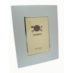 PORTAFOTOS PLATEADO RIBETE...