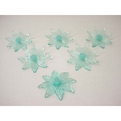 ADORNO PLASTICO FLOR AZUL