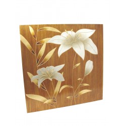CUADRO MADERA GRUESO FLOR...