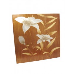 CUADRO MADERA GRUESO FLOR...