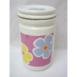 BOTE CERAMICA TAPA VIOLETA...