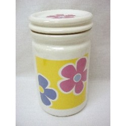 BOTE CERAMICA TAPA AMARILLO...