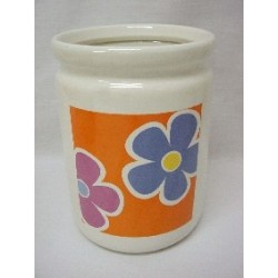 FLORERO CERAMICA NARANJA...