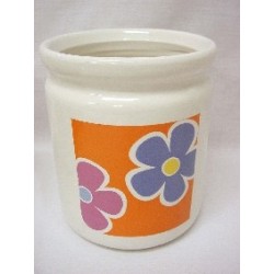 FLORERO CERAMICA NARANJA...