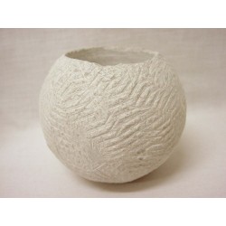 PORTAVELAS YESO REDONDO BAJO