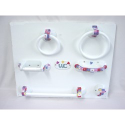 JUEGO 7 PIEZAS BAÑO CORAZON...