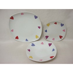 VAJILLA 18 PIEZAS CORAZON...