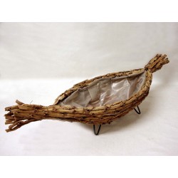 MACETERO CANOA MIMBRE PEQUEÑO