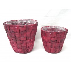 JUEGO 2 MACETEROS REDONDOS...