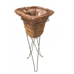 MACETERO MIMBRE PEANA METAL...