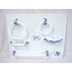 JUEGO 7 PIEZAS BAÑO CORAZON...