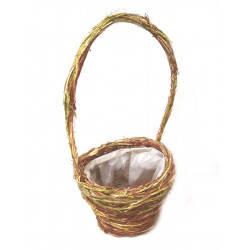 CESTA MIMBRE REDONDA VERDE...