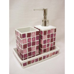 JUEGO BAÑO 3 VASO MOSAICO...