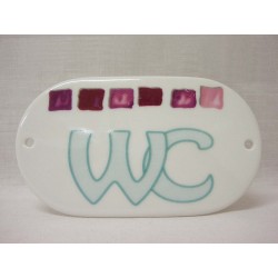 PLACA OVALADA BAÑO MOSAICO...