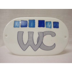 PLACA OVALADA BAÑO MOSAICO...