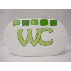 PLACA OVALADA BAÑO MOSAICO...